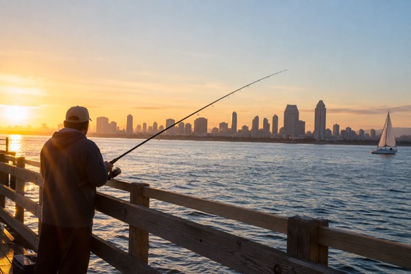Pier Fishing, San Diego